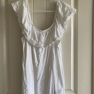 White Over-the-Shoulder Top